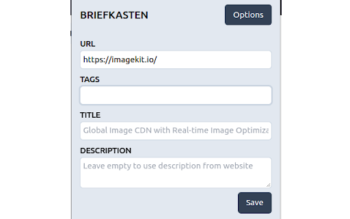 Briefkasten Bookmarks screenshot 1
