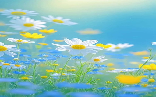 Bright chrysanthemum garden wallpaper screenshot 1