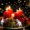Bright red candles logo