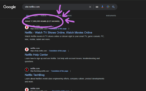 Bring back Google search result counter and display indexed pages screenshot 1