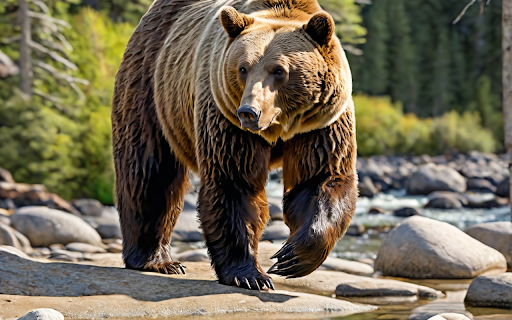 Brown bear by the stream screenshot 1