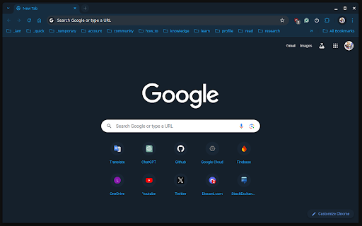 Browser Theme for Programmer - Blue screenshot 1