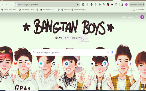 BTS theme screenshot 1