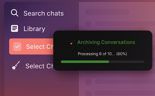 Bulk Archive Chats in ChatGPT - TidyGPT screenshot 1
