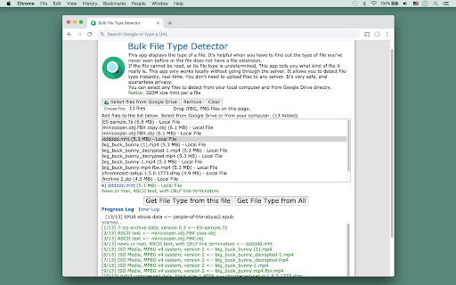 Bulk File Type Detector screenshot 1