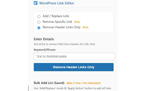 Bulk Link Editor screenshot 1