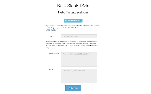 Bulk Slack DMs screenshot 1