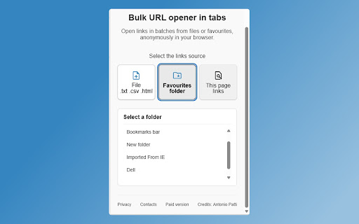 Bulk URL opener in tabs privately screenshot 1