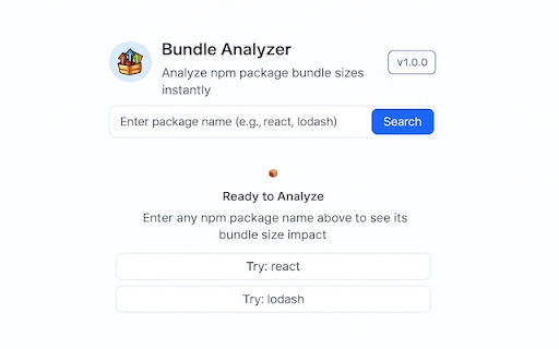 Bundle Size Analyzer screenshot 1