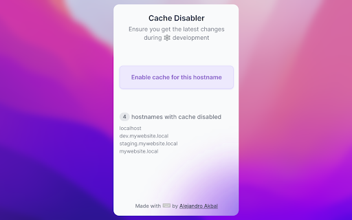 Cache Disabler screenshot 1