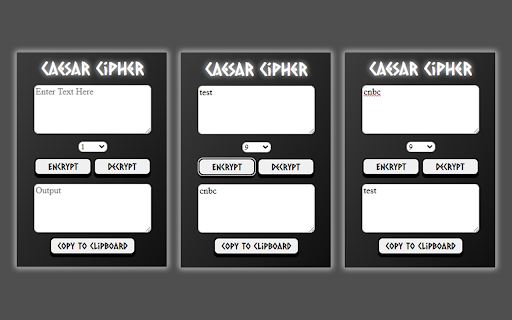 Caesar Cipher screenshot 1