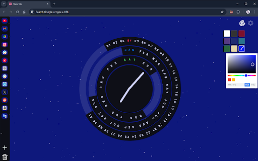 Calendar Clock - New Tab screenshot 1