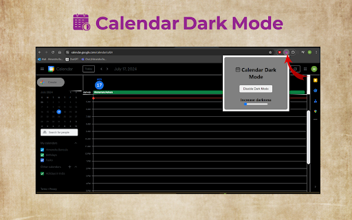 Calendar Dark Mode screenshot 1