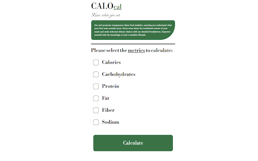 CaloCal screenshot 1