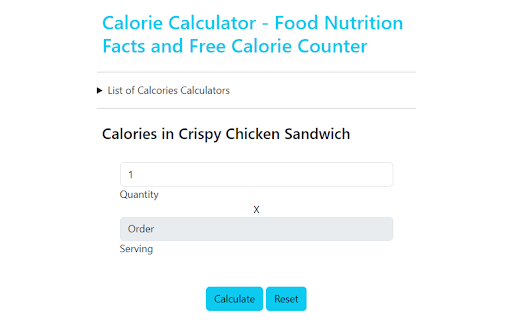 Calorie Calculator - Food Nutrition Facts screenshot 1