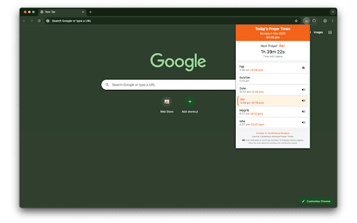 Canterbury Mosque Prayer Times screenshot 1