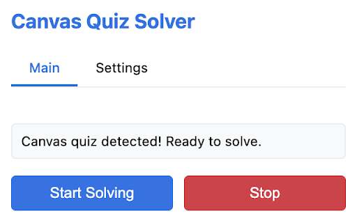 Canvas Quiz Solver screenshot 1