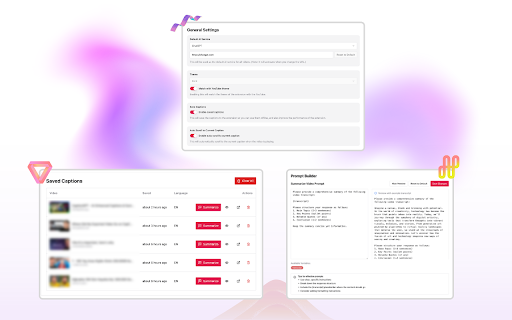 CaptionGPT - AI Video Summarizer screenshot 1