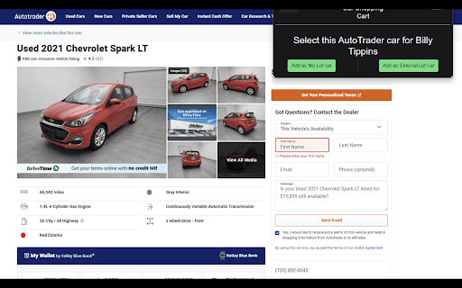 Car Shopping Cart 2.0 screenshot 1
