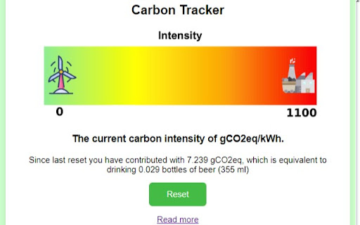 Carbon emission tracker screenshot 1