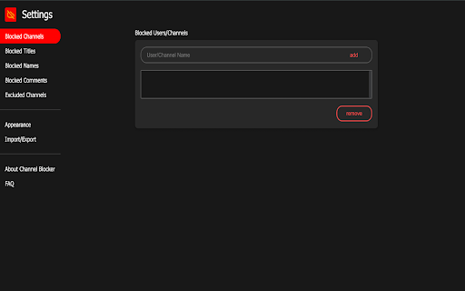 Channel Blocker For YouTube screenshot 1