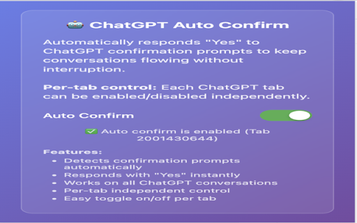 ChatGPT Auto Confirm screenshot 1