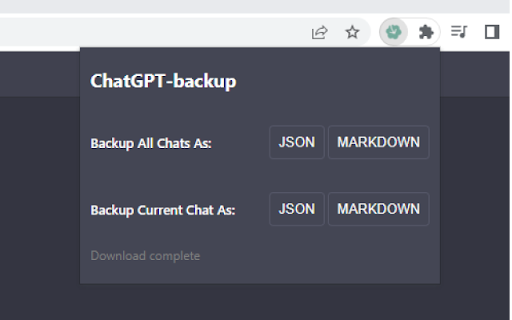 ChatGPT-Backup screenshot 1