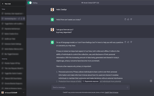 ChatGpt Bar Hider screenshot 1