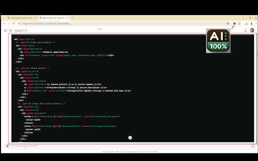 ChatGPT/Claude2 100% Width screenshot 1