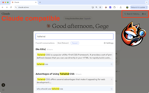 ChatGPT Conversation History Search & Claude AI Messages Search screenshot 1