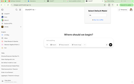 ChatGPT Default Model screenshot 1