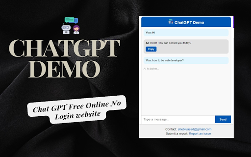 ChatGPT Demo - Chat GPT Free Online No Login website screenshot 1
