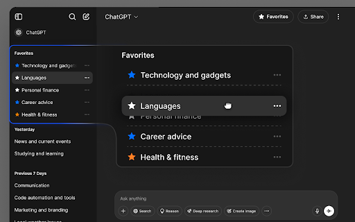 ChatGpt - Favorites Tool screenshot 1
