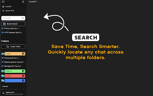 ChatGPT Folders, Search, Bookmarks - ChatFolderz: AI Chat Organizer Tool. screenshot 1