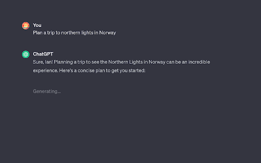 ChatGPT Generation Buffer screenshot 1