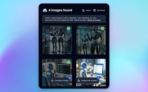 ChatGPT Images Exporter screenshot 1