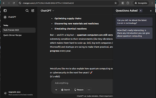 ChatGPT MultiTab screenshot 1
