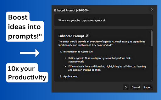 Chatgpt Prompt Enhancer: Manage Prompts & Chats screenshot 1