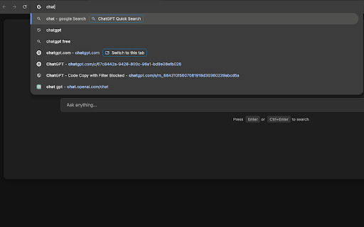 ChatGPT Quick Search screenshot 1
