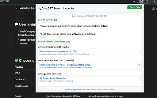 ChatGPT Search Inspector screenshot 1