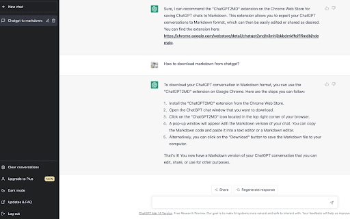 chatgpt2md screenshot 1