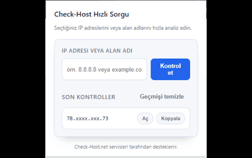 Check-Host Quick Lookup screenshot 1