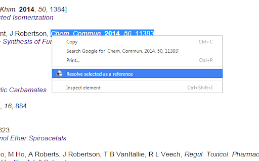 Chemistry Reference Resolver screenshot 1