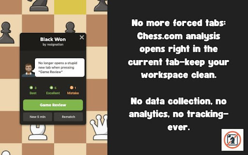 Chess.com Same Tab Analysis screenshot 1