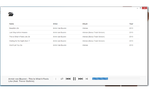Chrome App Music screenshot 1