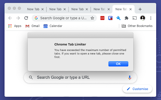 Chrome Tab Limiter - 10 Tabs screenshot 1