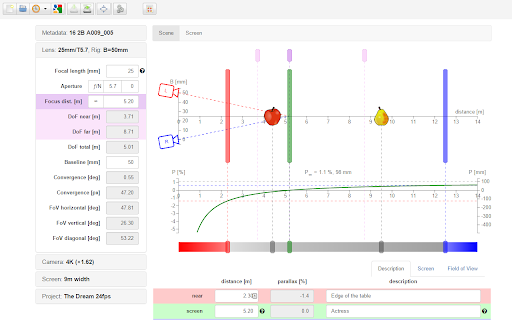 CinemaVision Shot Calculator screenshot 1