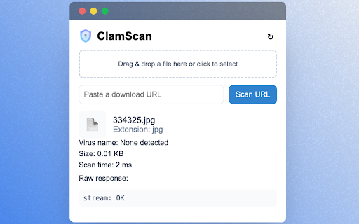 ClamScan screenshot 1