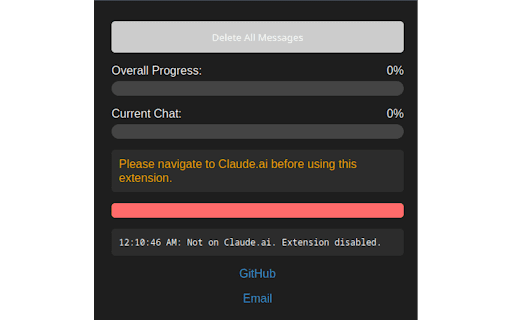 Claude Chat Deleter screenshot 1