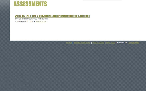 CLHS Assessment screenshot 1